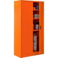 Global Industrial Emergency Preparedness Cabinet, 36Wx18Dx72H, Orange, Unassembled 237635OR